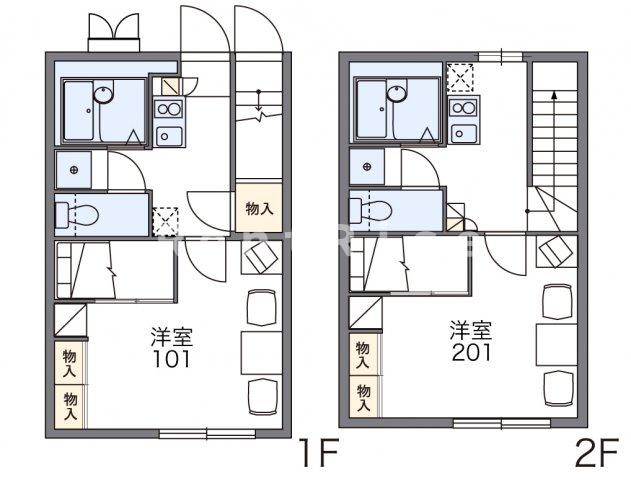 一宮市木曽川町黒田のアパートの間取り