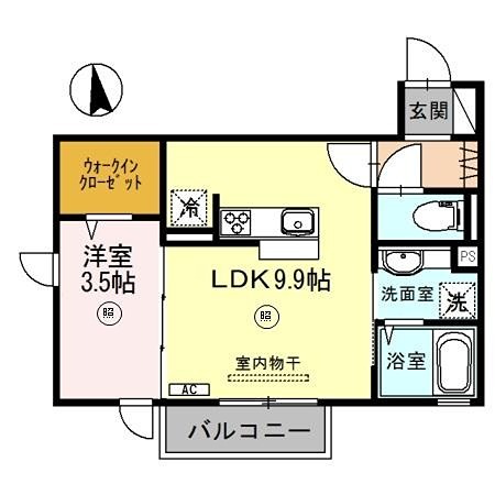 姫路市広畑区正門通のアパートの間取り