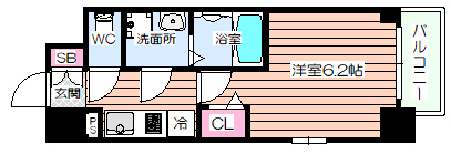 エスリード中之島ザ・コアの間取り