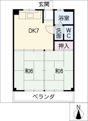 石原ハイツの間取り