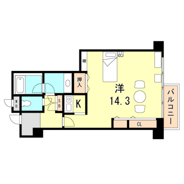 芦屋市平田北町のマンションの間取り