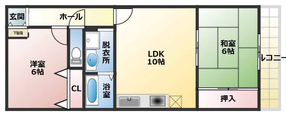 藤井寺市藤井寺のマンションの間取り