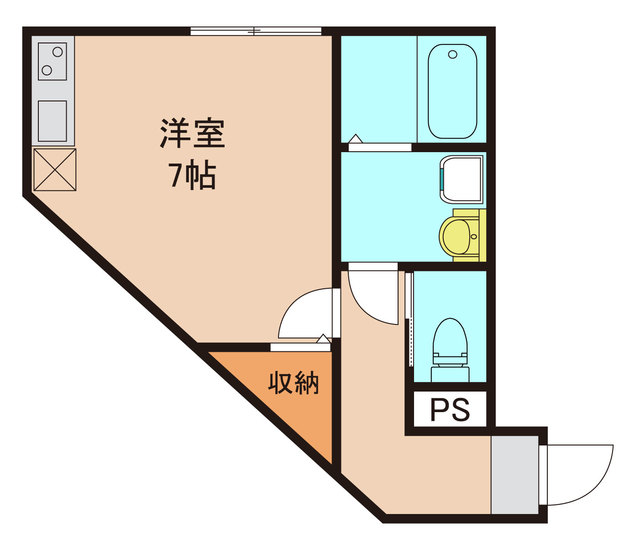 松戸市二ツ木のアパートの間取り