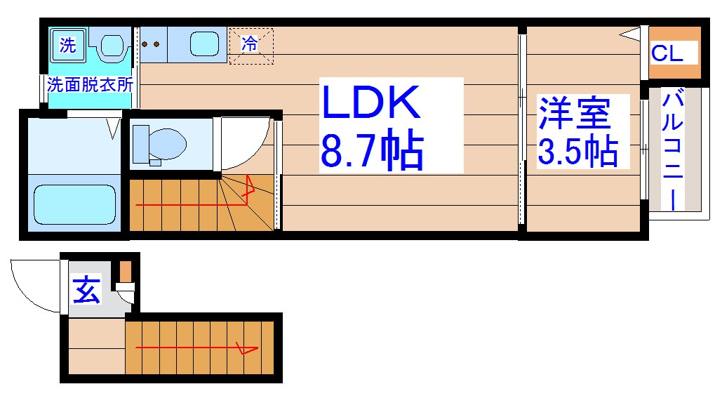 LibraCourt文化町の間取り