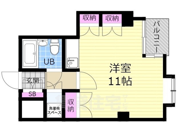 ヴェルビュ二条城東の間取り