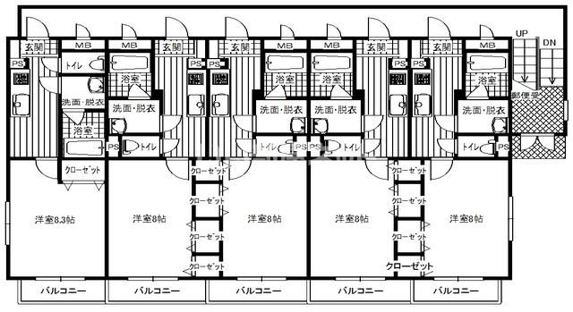 大里郡寄居町大字寄居のマンションの間取り