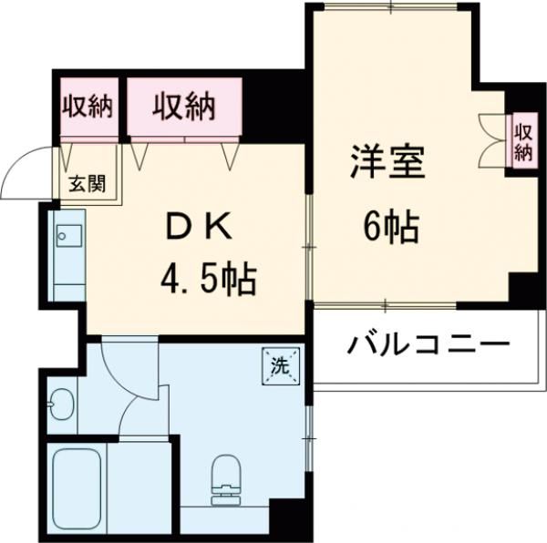 京都市右京区西京極西大丸町のマンションの間取り