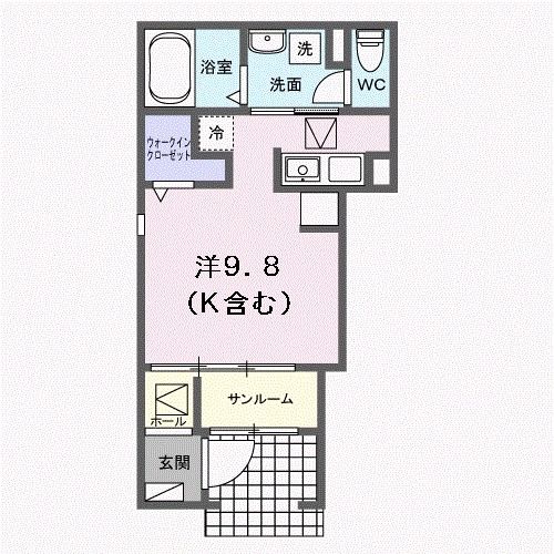 糸島市波多江駅南のアパートの間取り