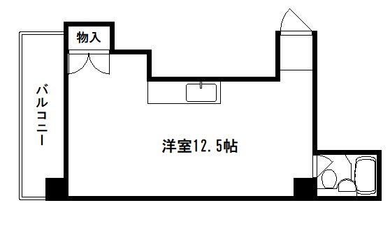 京都市下京区京極町のマンションの間取り