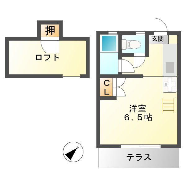 プランドゥ五条B棟の間取り