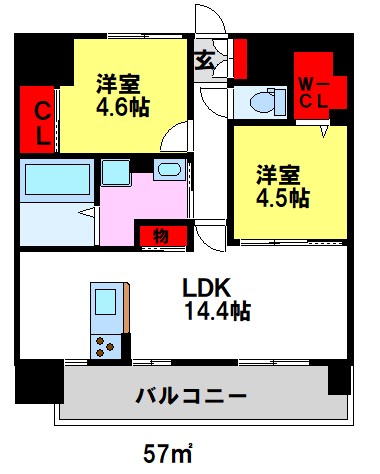 LIBTH筑紫駅前の間取り