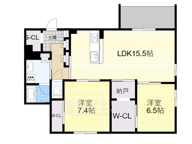 豊中市千里園のマンションの間取り