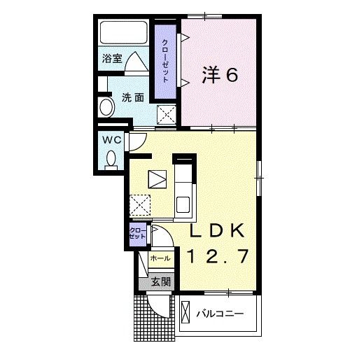 有田郡有田川町大字野田のアパートの間取り