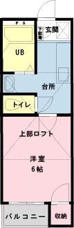 浦安市当代島のアパートの間取り