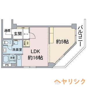 名古屋市名東区山の手のマンションの間取り