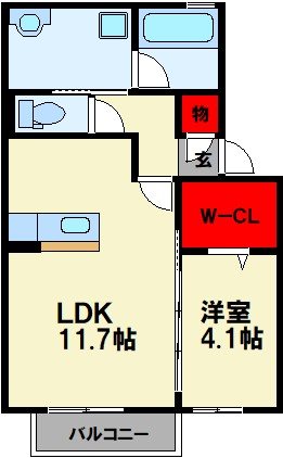 飯塚市忠隈のアパートの間取り