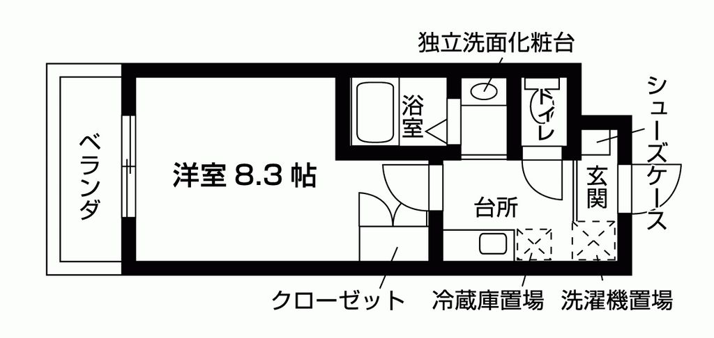 京都市上京区北町のマンションの間取り