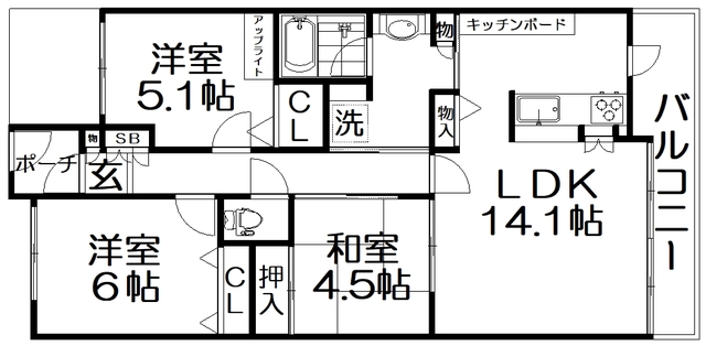 ロイヤルアーク東香里園町の間取り