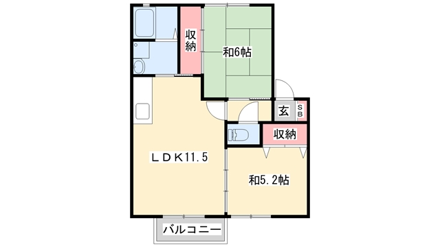 グランパルク元沖の間取り