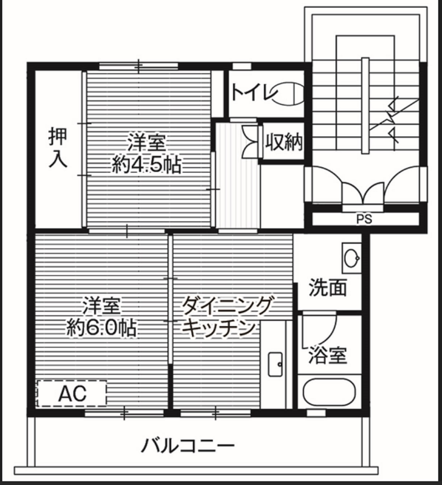 ビレッジハウス日向1号棟の間取り