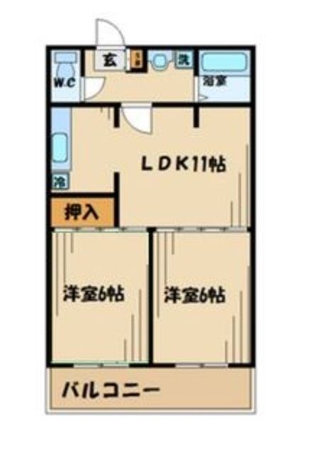 日野市旭が丘のマンションの間取り