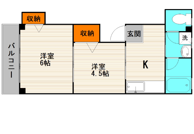 オカベハイツの間取り