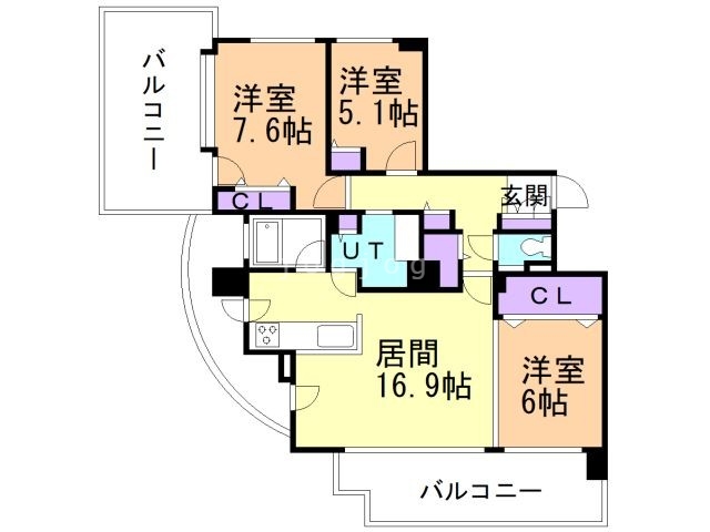 ラピス白石南郷通の間取り