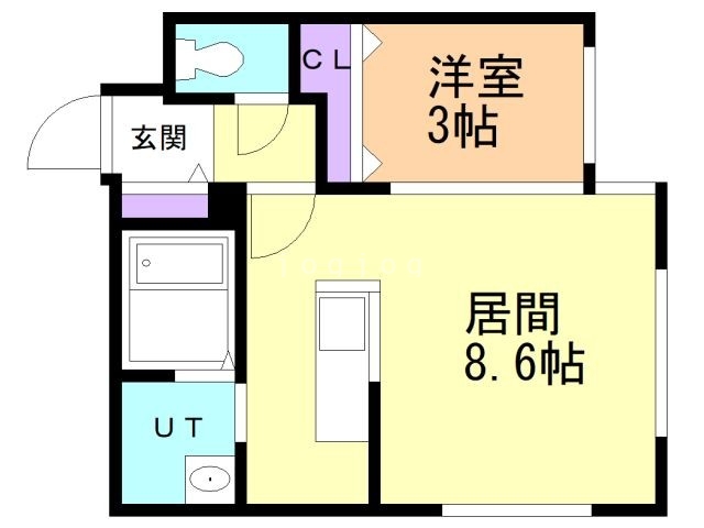 【札幌市中央区南五条西のマンションの間取り】