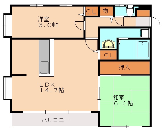 ソルクレスト姪浜の間取り