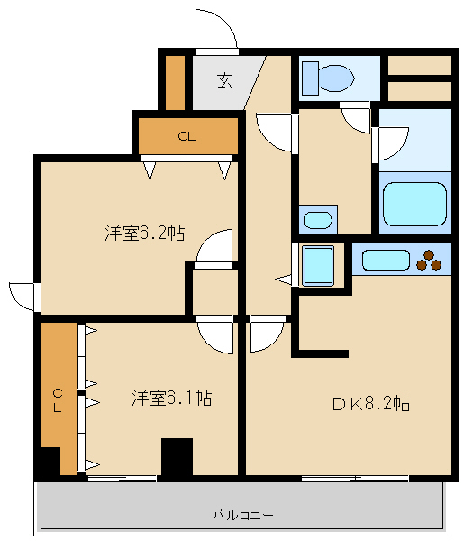 シュール梶ヶ谷の間取り