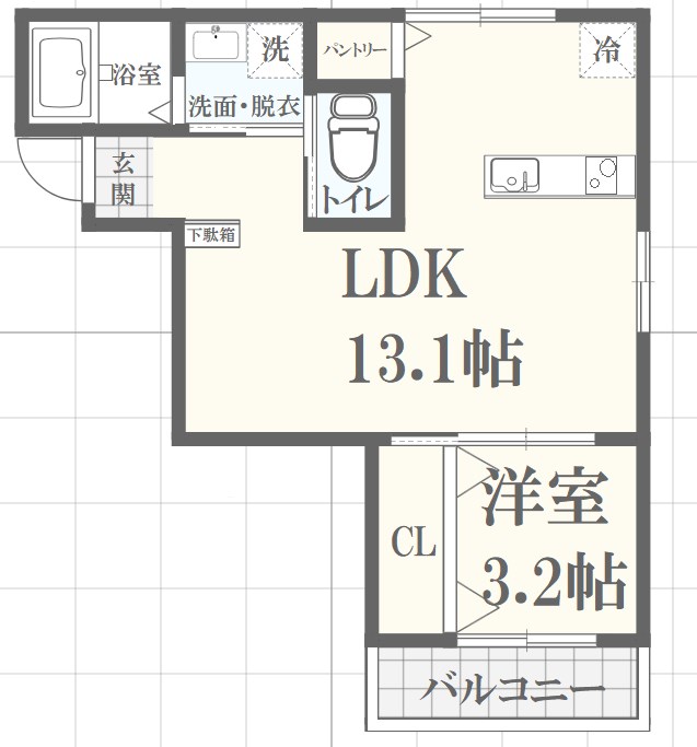 高砂市伊保のアパートの間取り