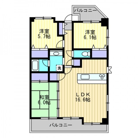 グランディア土居田の間取り