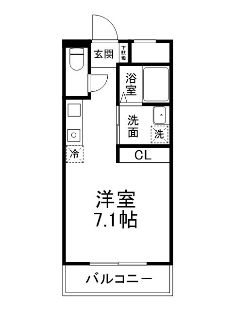 TK FLAT西京極の間取り