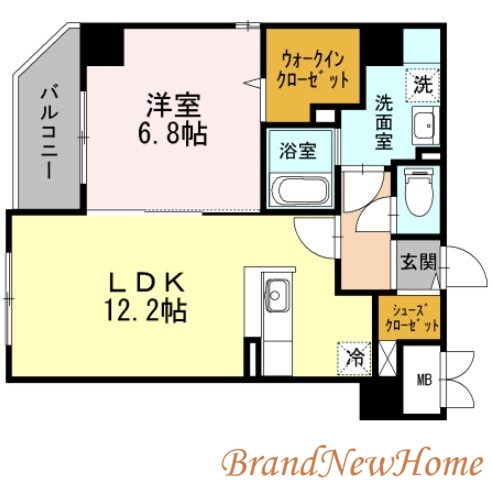 堺市北区蔵前町のマンションの間取り