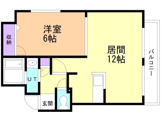 札幌市中央区北十条西のマンションの間取り