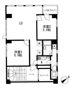 台東区竜泉のマンションの間取り