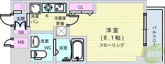 エスリード北浜の間取り