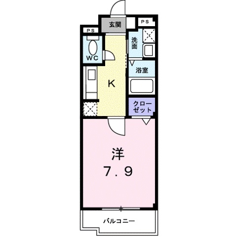 湖南市下田のマンションの間取り