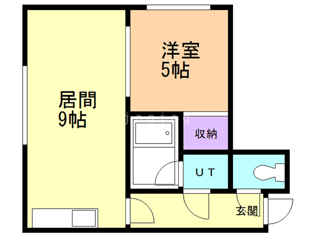 札幌市白石区菊水七条のアパートの間取り