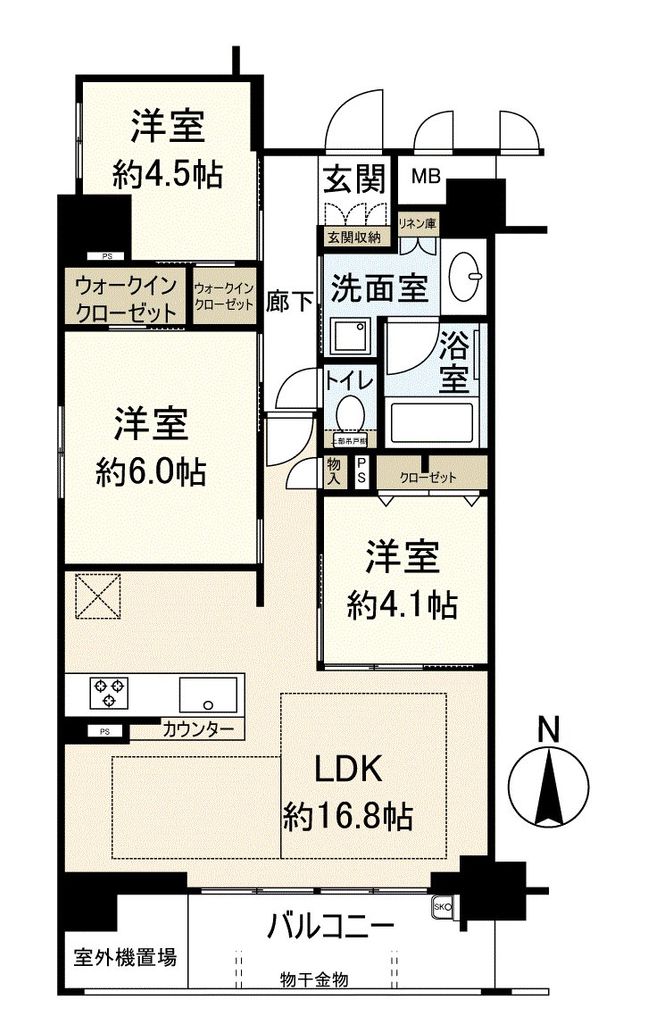 ソルプレサンス京都ＳＴＡＴＩＯＮ　ＲＥＳＩＤＥＮＣＥの間取り