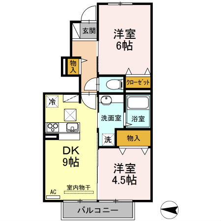 グリーンパーク市原A棟の間取り