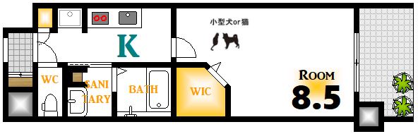 広島市中区住吉町のマンションの間取り