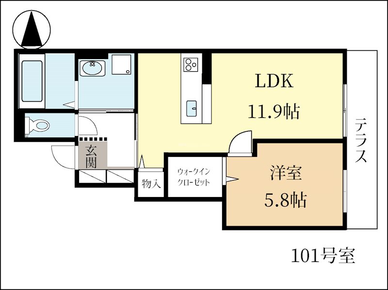 （仮称）D-room宇治市宇治若森の間取り