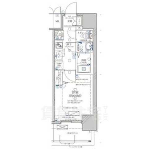 名古屋市西区花の木のマンションの間取り