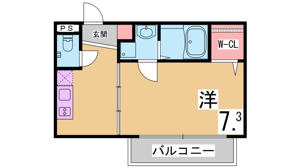 神戸市西区押部谷町西盛のアパートの間取り