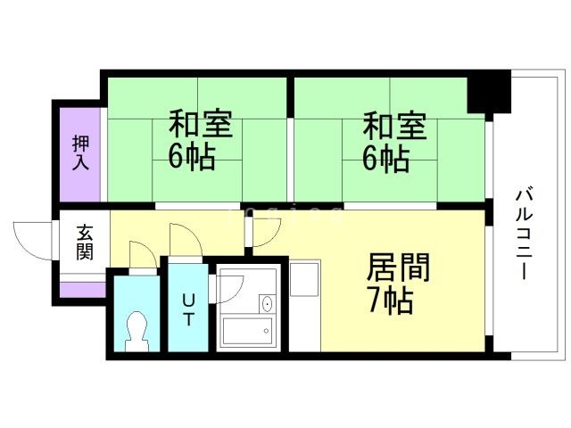 札幌市中央区北一条西のマンションの間取り