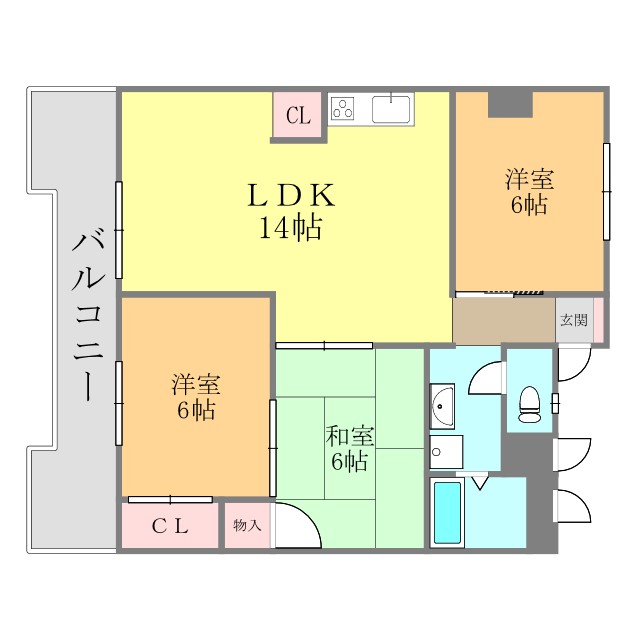 フェリオ市駅西IIの間取り