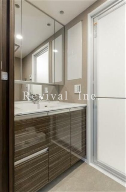 洗面設備　毎日の身だしなみチェックに必須でございます