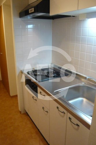 キッチン　ドミールうつぼ公園　ガス二口・魚焼きグリル付き