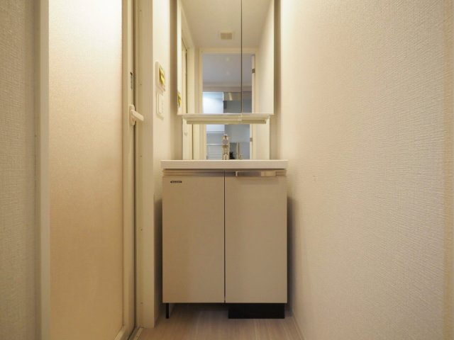 洗面設備　独立洗面化粧台が付いています